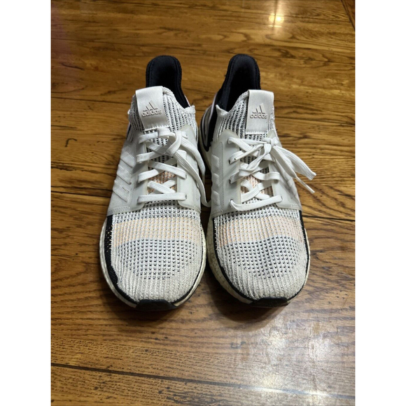 Adidas UltraBoost 19 Running Shoes Crystal White Lace Sneakers G27481 Wms 10US - Picture 2 of 12
